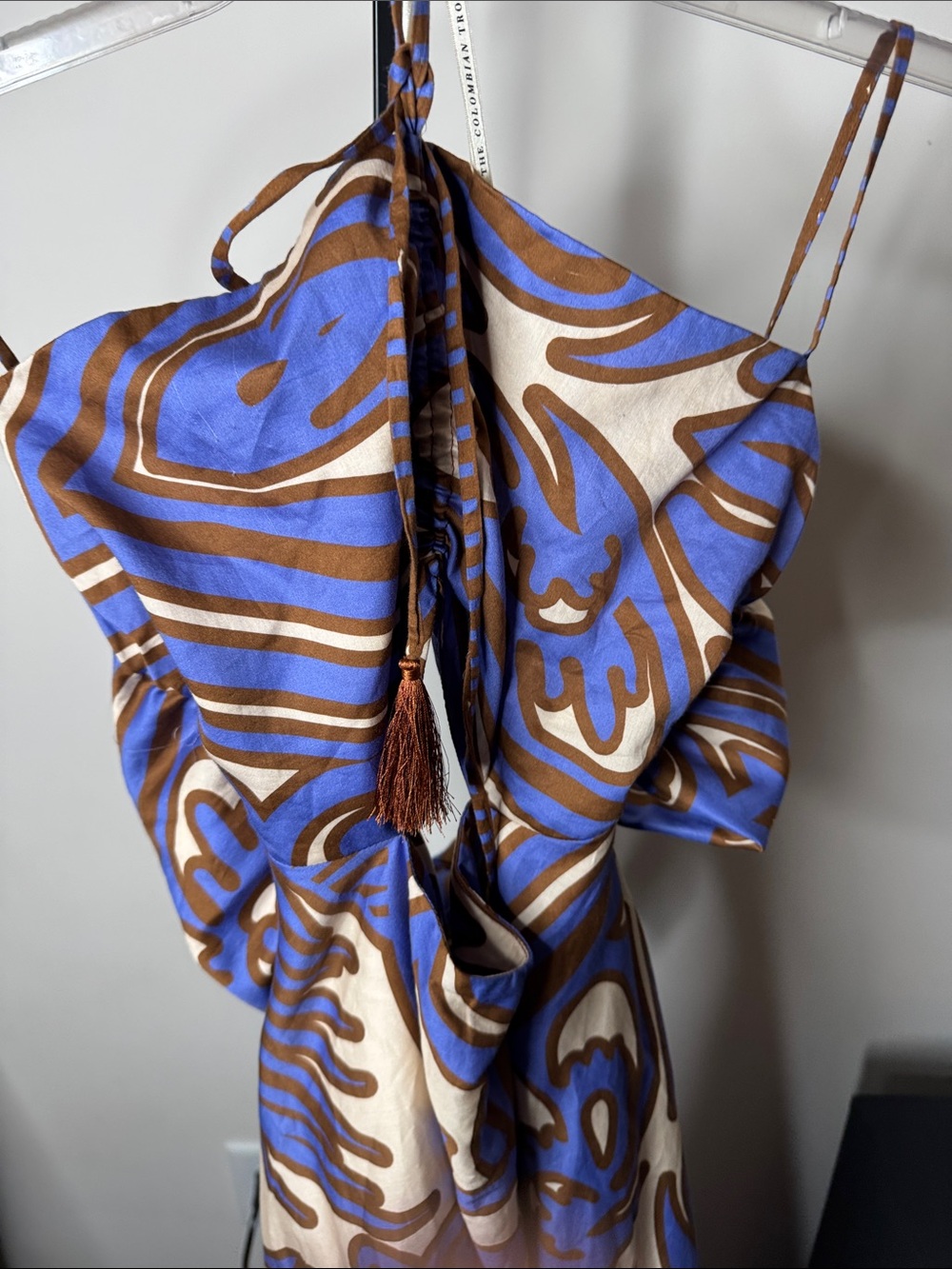 Anthropologie Purple and Cream Swirl Maxi Dress - Picture 8 of 9